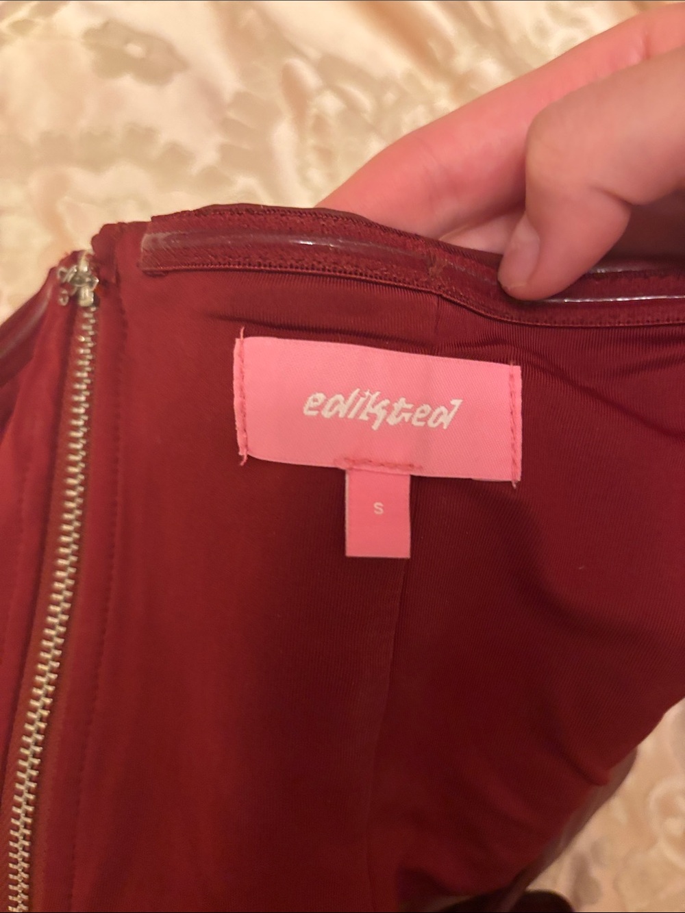 Burgundy Leather Top - Picture 2 of 4